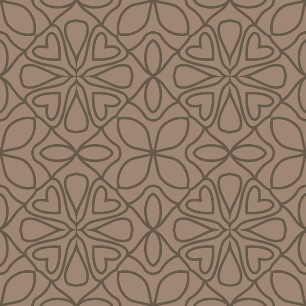 Seamless geometric floral ornamental pattern