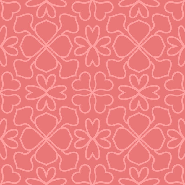 Seamless geometric floral ornamental pattern