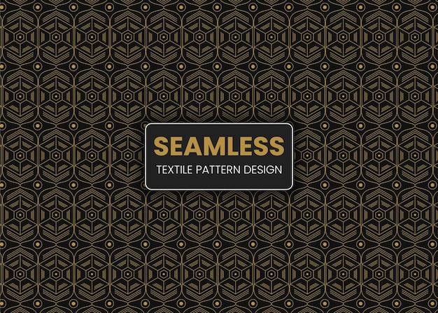 Vector seamless geometric golden minimalistic pattern