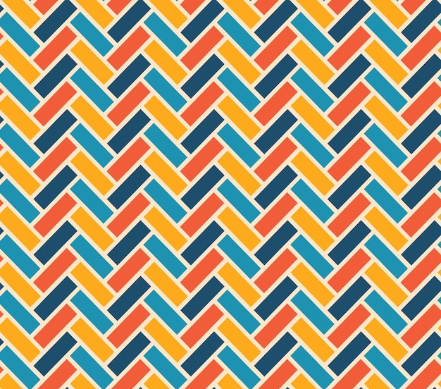 Seamless geometric herringbone pattern in trendy autumn colors