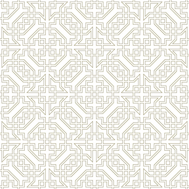 Seamless geometric ornament based on traditional islamic artBrown color lines