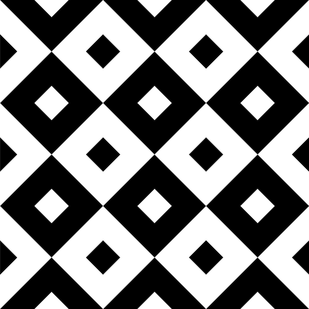 Vector seamless geometric ornament black and white for fabrictextilecoverwrapping paperbackground