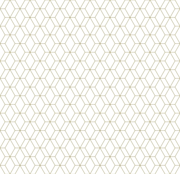 Seamless geometric ornament . Golden color .Thin lines.