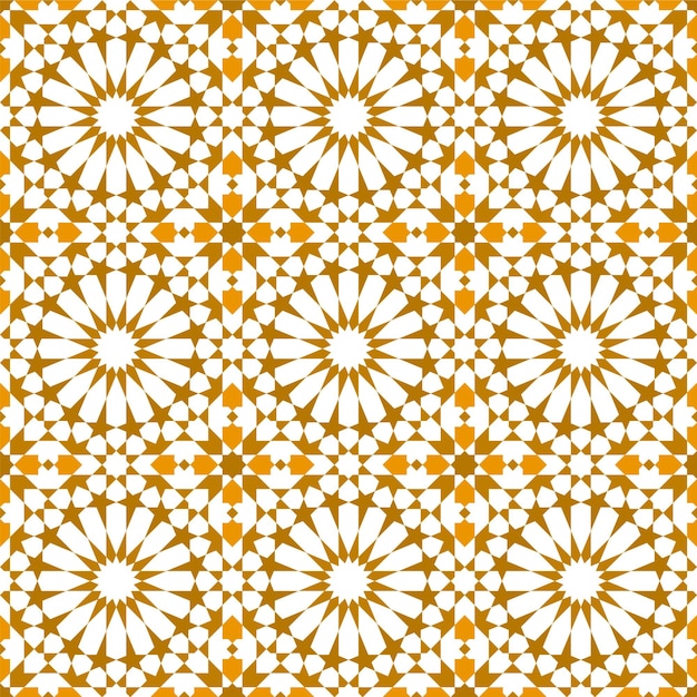 Vector seamless geometric pattern arabic style zellij