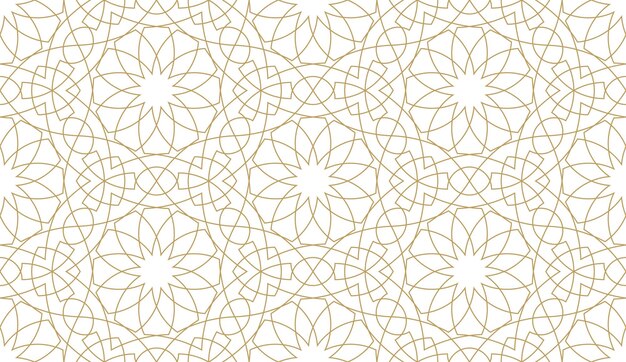 Seamless geometric pattern in authentic arabian style