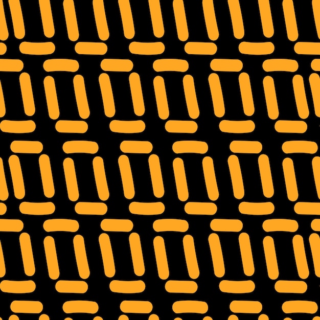 Seamless geometric pattern Black and orange background