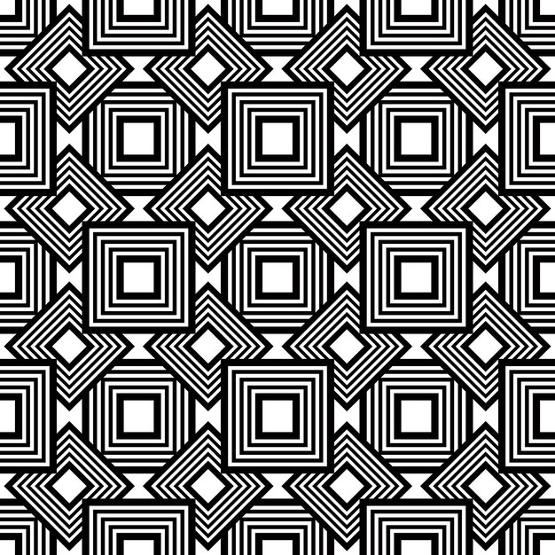 Seamless geometric pattern, black and white simple vector background, accurate, editable and useful background for design or wallpaper.