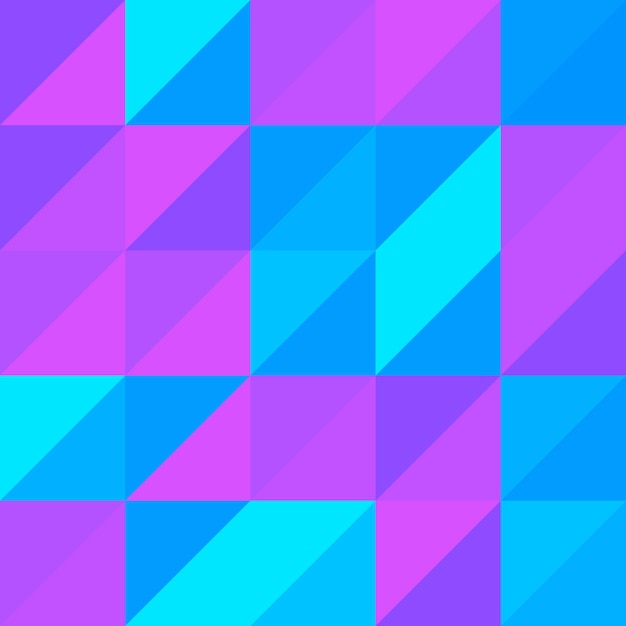 Seamless geometric pattern of bright blue and purple colors