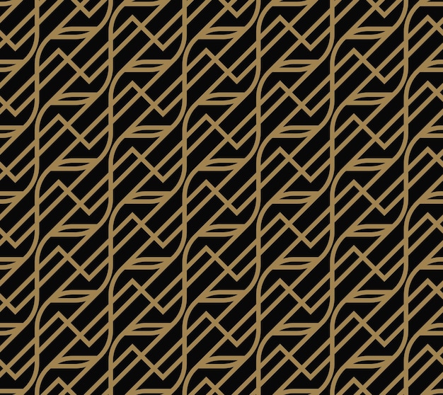 Seamless geometric pattern by stripes line Seamless vector background Black texture