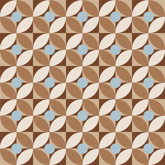 Seamless geometric pattern in the coffee palette