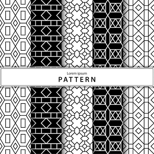 Seamless geometric pattern collection