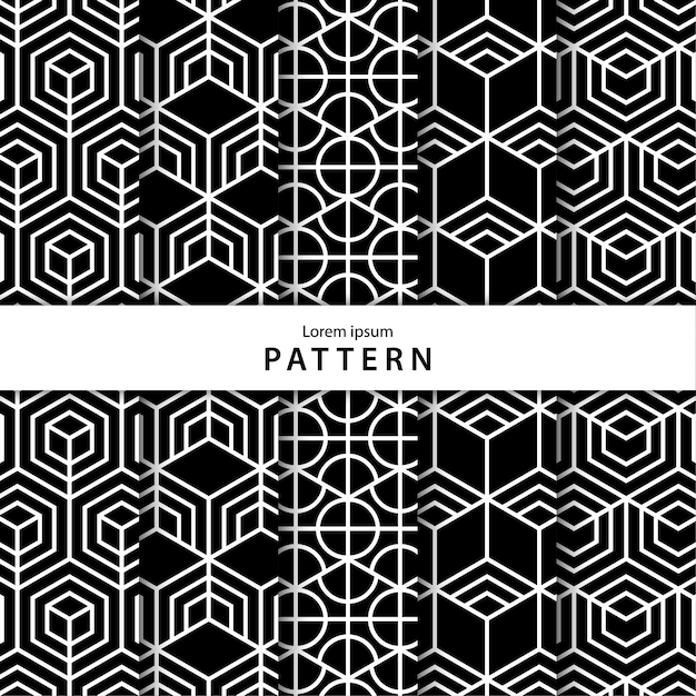 Seamless geometric pattern collection