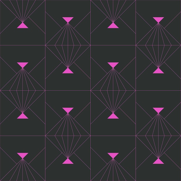 Vector seamless geometric pattern dark background vector seamless pattern geometric background with rhombus and nodes abstract geometric pattern