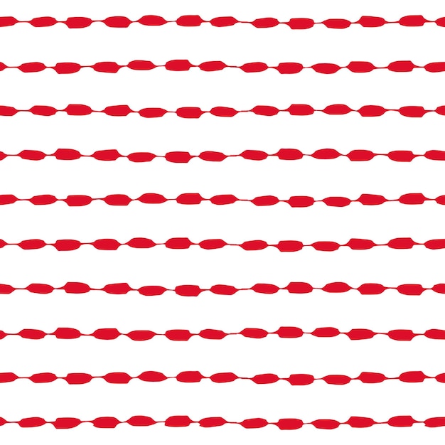 Seamless geometric pattern. Hand painted ink in red and white. Graphic design element for web sites, stationary printables, fabric, scrapbooking etc.