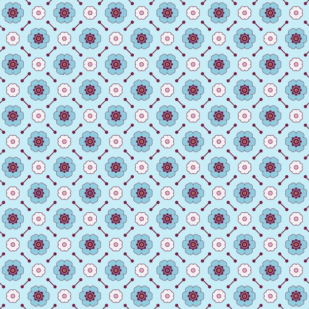 Seamless geometric pattern made with colorful elements