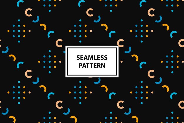 Seamless geometric pattern in memphis style Vector illustration