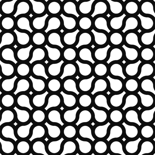 Seamless geometric pattern modern black and white stylish texture with creative shapes