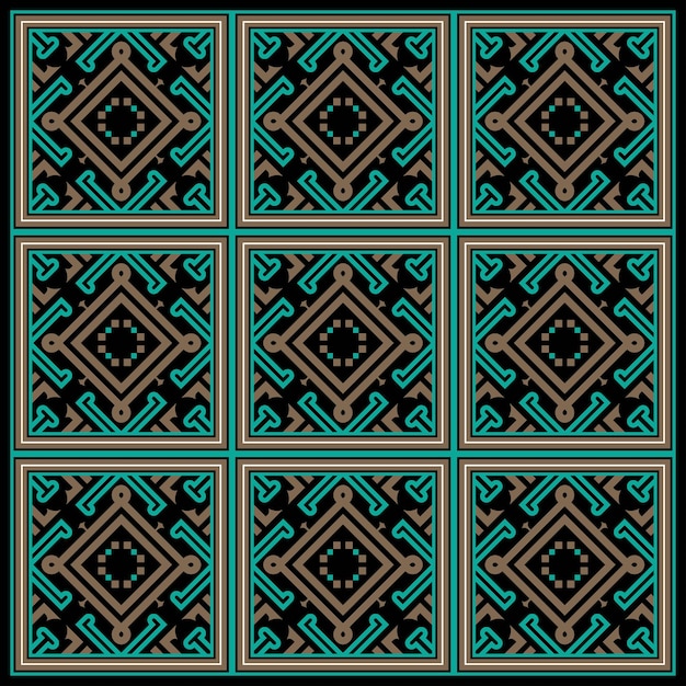 シームレス・ジオメトリック・パターン (Seamless Geometric Pattern) シメトリック・ジェオメトリック・タイル (Symmetrical Geometric Tiles)
