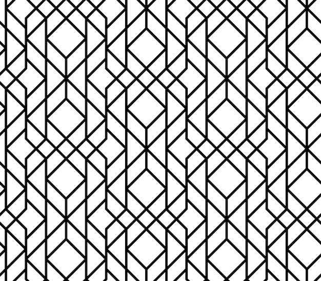 seamless geometric pattern. vector abstract classical background in black and white color