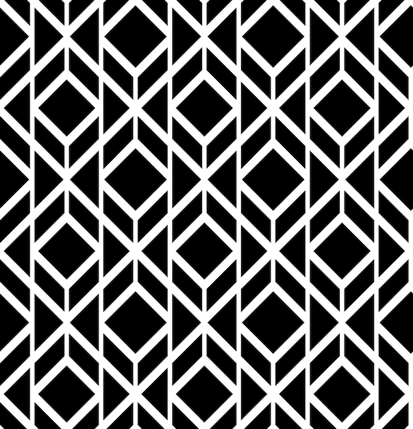 Seamless geometric pattern. Vector abstract classical background in black and white color