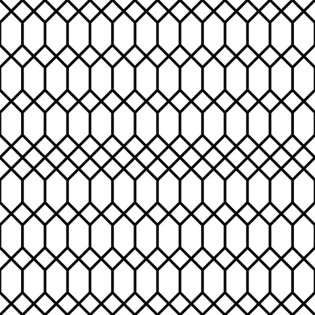 Seamless geometric pattern. Vector abstract classical background in black and white color