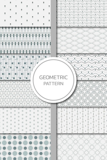 Insieme di vettore del modello geometrico senza cuciture