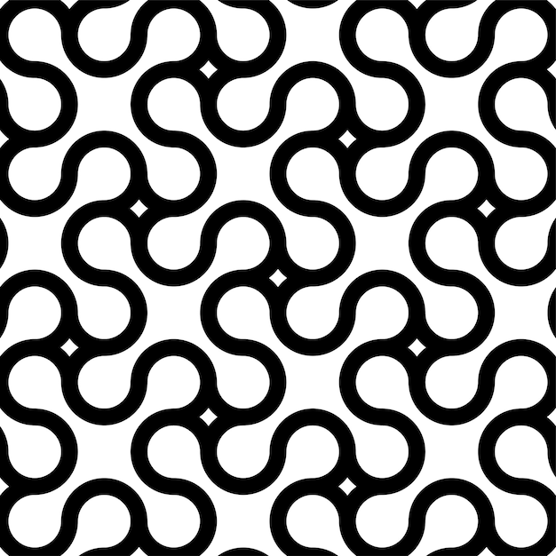 Seamless geometric pattern with creative shapes Endless background Black and white stylish texture