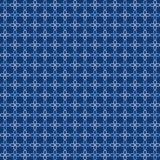 Vector seamless geometric pattern with fourleaf cell