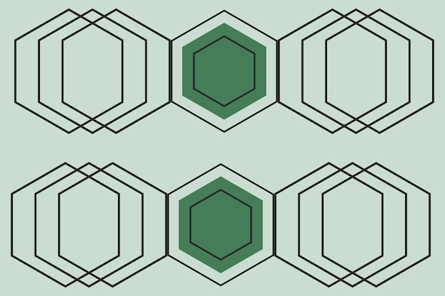 Seamless geometric pattern with hexagons Vector illustration in retro style