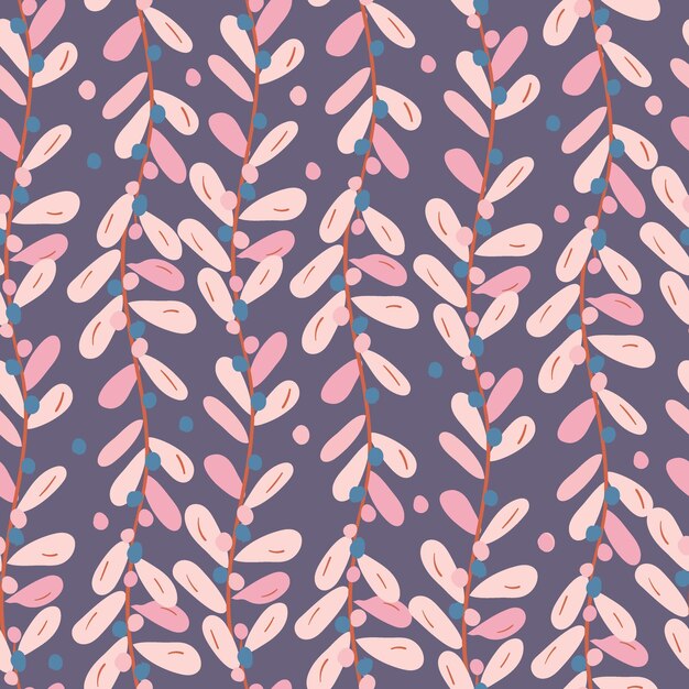 Seamless geometric pattern with leaves