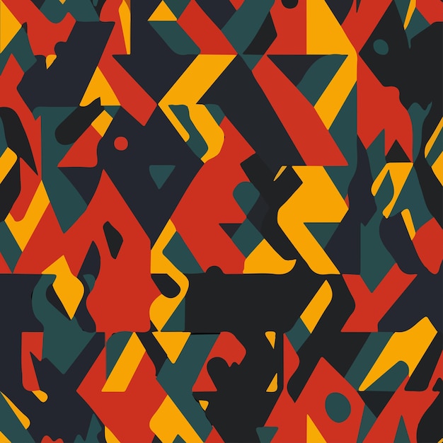 Seamless geometric pattern with repeating shapes