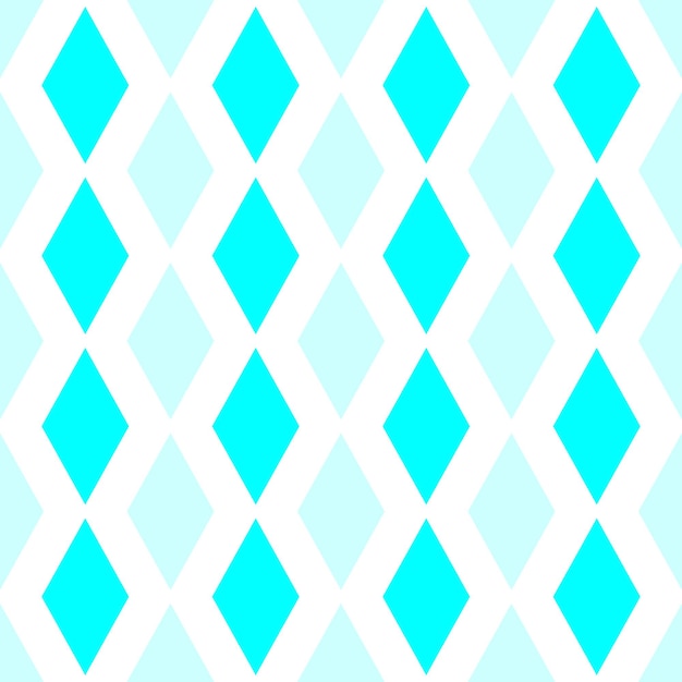 Seamless geometric repeating pattern of contrasting blue rhombus