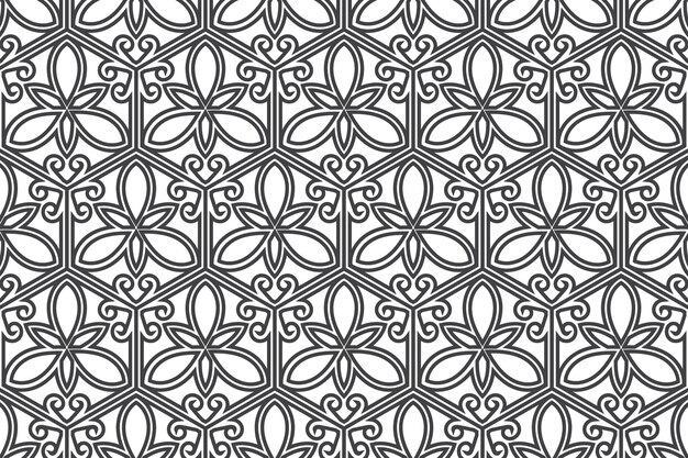 Vector seamless geometric shape lines pattern