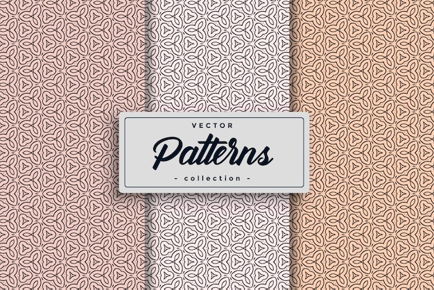 Seamless Geometric Textile Pattern design collection