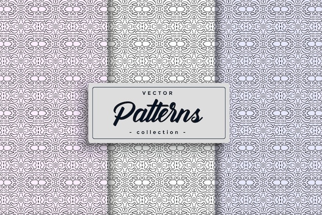 シームレスな幾何学的なテキスタイル パターン デザイン コレクション