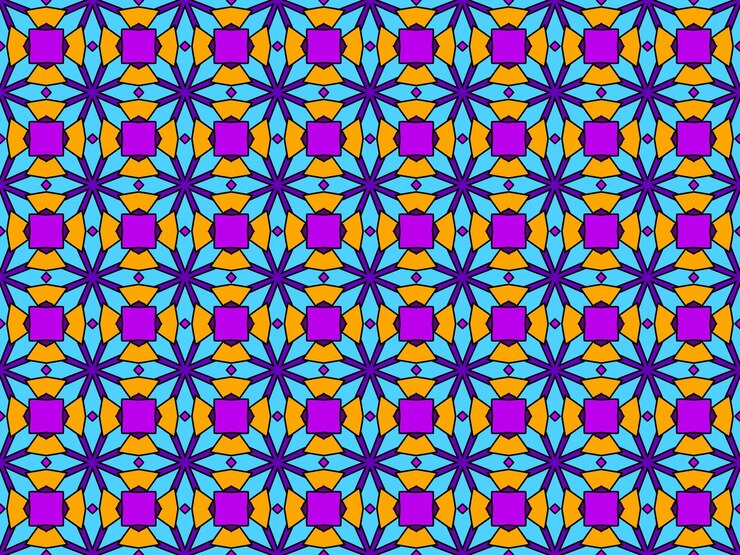 Vector seamless geometric wallpaper texture symmetric art design graphic textile fashion cloth pattern