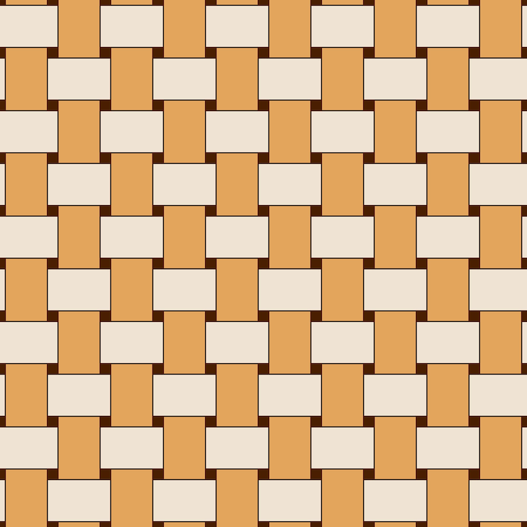 Vector seamless geometric woven pattern. beige and brown colors. for plaid, tablecloths, bedding, blankets
