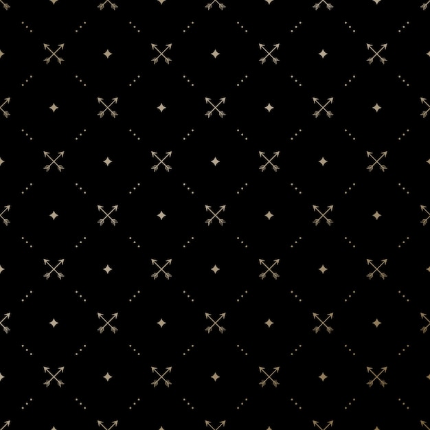 Seamless pattern oro con frecce incrociate