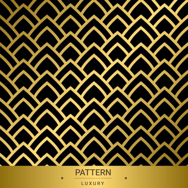 Vector seamless golden  luxury patterns on black background
