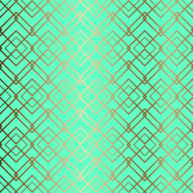 Seamless golden ornamental turquoise vintage background