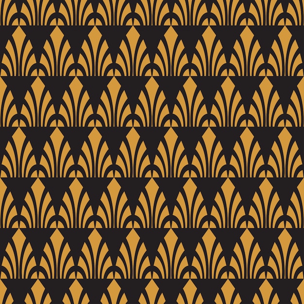 Vector seamless golden pattern