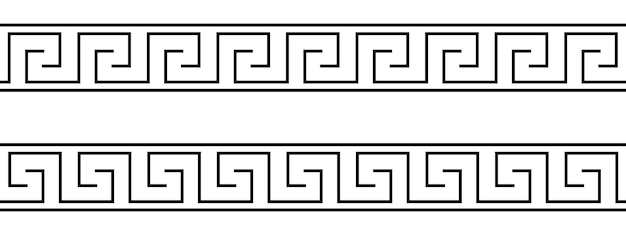 Vector seamless greek key patterns