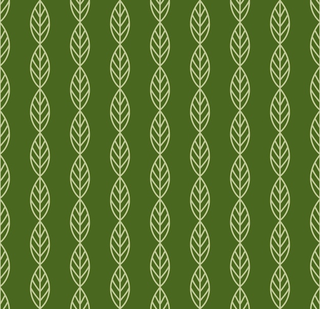 Seamless green greek leaves olive branch pattern design