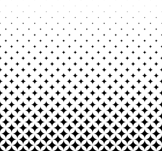 Seamless halftone vector background.Filled with black rhombuses .Middle fade out. 27 figures in height.