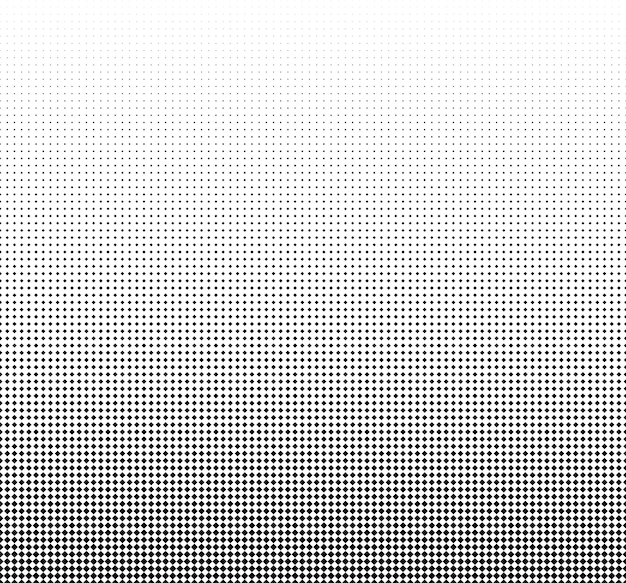 Vector seamless halftone vector background.filled with black squares .long fade out. 162 figures in height.