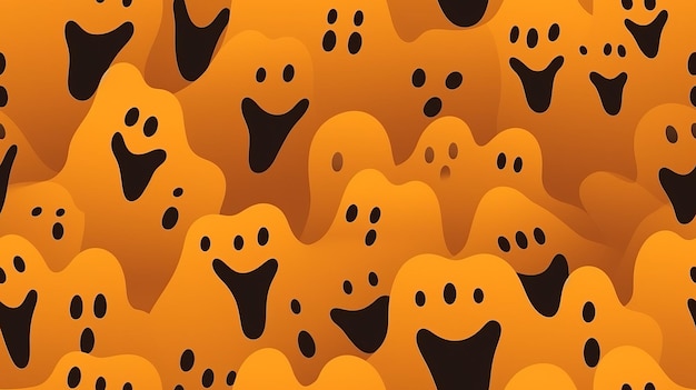 Seamless halloween ghost pattern