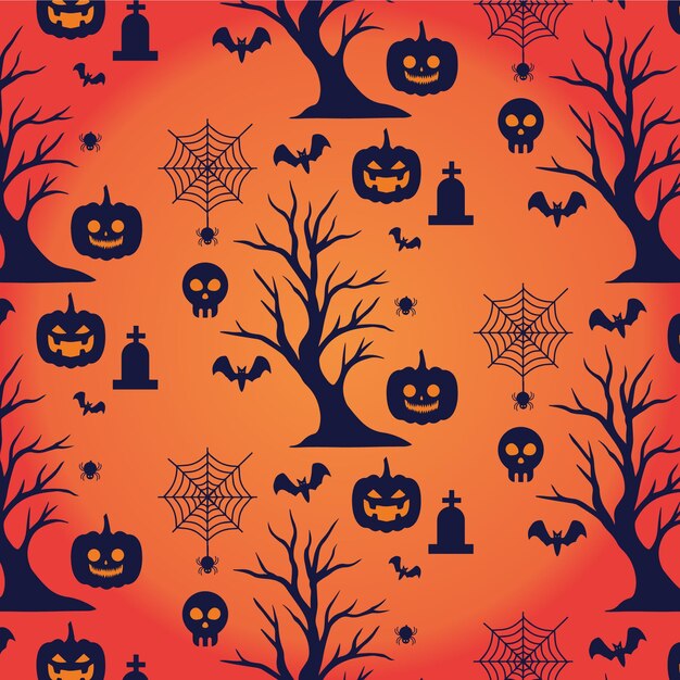 Seamless Halloween Pattern Vector