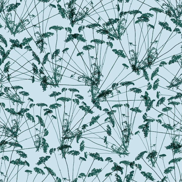 Vector seamless hand drawn green grass pattern background for fashion fabric