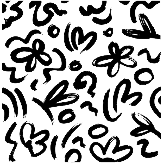 Seamless hand drawn pattern vector