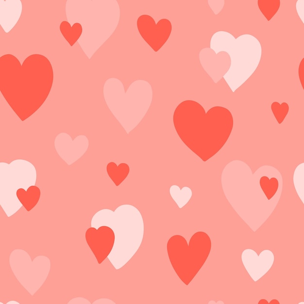 Seamless heart pattern Repetitive hand draw illustration Great for Valentines Day